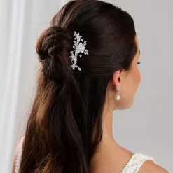 Lace & Favour Sierra Silber Floral Kristall Hochzeit Haarspange* Abschlussball Haarspangen & Kämme | Geschenke Für Brautjungfern