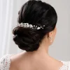 Lace & Favour Skye Porzellan Blumen und Perlen Haarkamm (Silber)* Perlen-haarschmuck | Silberne Haar-accessoires