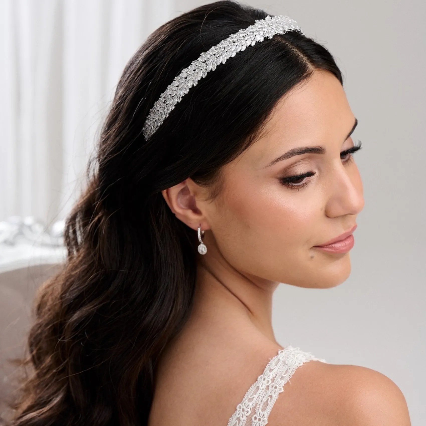 Lace & Favour Sorrento CZ Kristall verschönert Brautstirnband* Abschlussball-haarbänder & Tiaras | Haarschmuck Aus Kristall