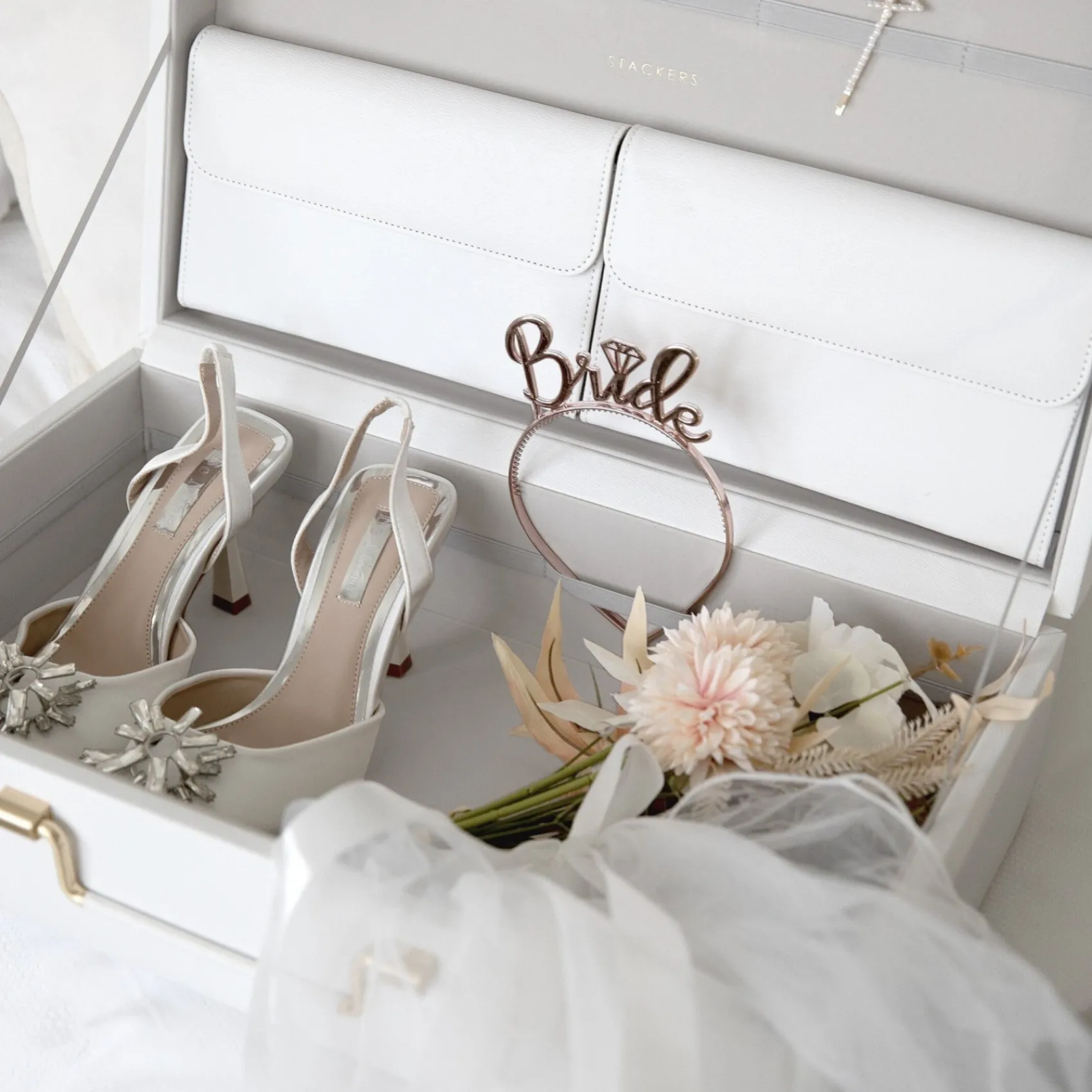 Stackers Kieselstein-Speicherbox weiß* Hochzeitsandenken-boxen | Geschenke Für Die Braut