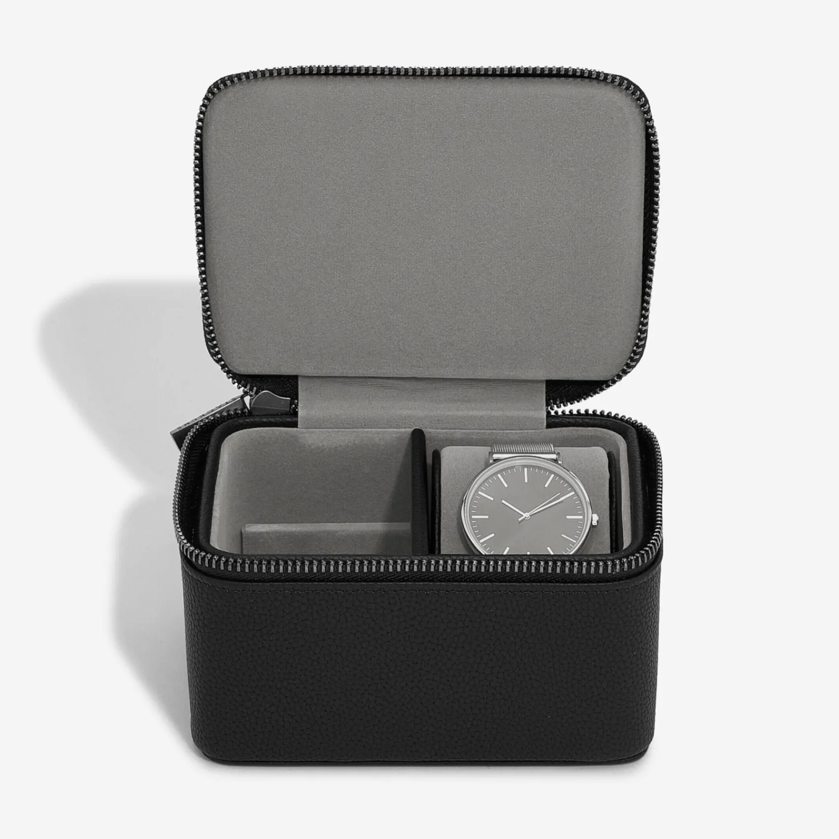 Stackers Schwarze Uhr und Manschettenknopf-Box* Geschenke Für Den Bräutigam | Uhrenboxen