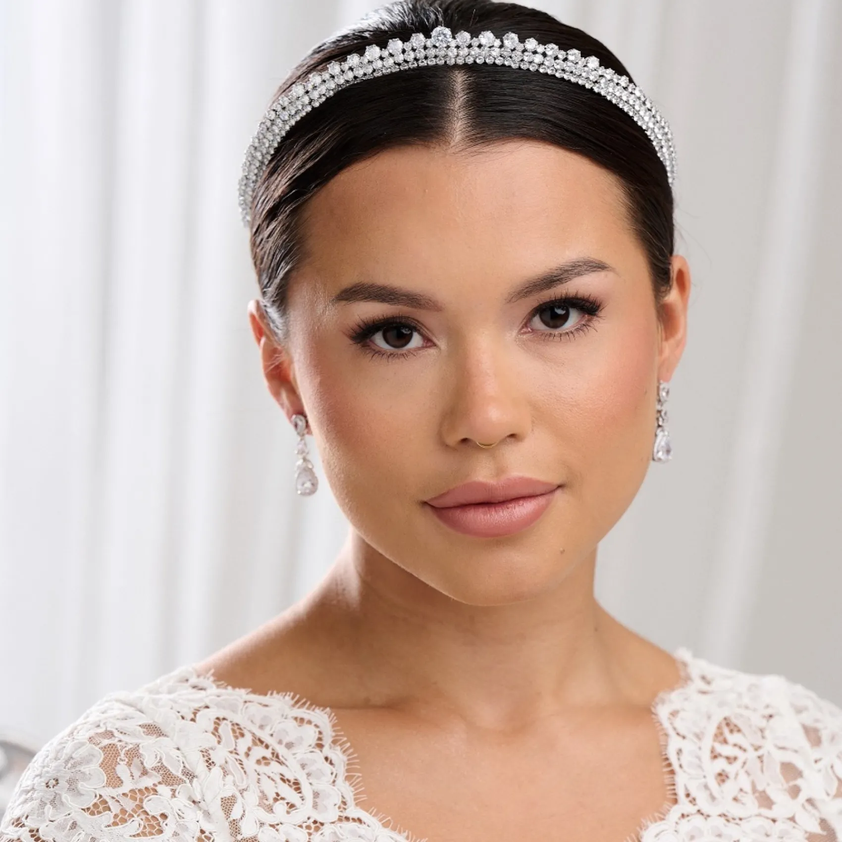 Lace & Favour Tatiana Niedrige Kristall-Braut Tiara* Abschlussball-haarbänder & Tiaras | Haarschmuck Aus Kristall