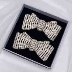 Lace & Favour Tiffany Silber Diamante Bogen Schuh Clips* Geschenke Für Die Braut | Schuhclips
