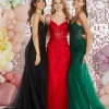 Tiffanys Prom Tiffanys Rumi Dunkelgrünes Ballkleid* Tiffanys Illusion Prom Kleider | Grüne Ballkleider