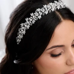 Lace & Favour Toskana Kristall-Blätter und Perlen Hochzeit Stirnband* Abschlussball-haarbänder & Tiaras | Haarschmuck Aus Kristall