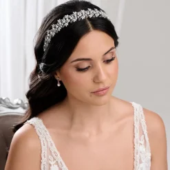 Lace & Favour Toskana Kristall-Blätter und Perlen Hochzeit Stirnband* Abschlussball-haarbänder & Tiaras | Haarschmuck Aus Kristall