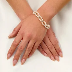 Lace & Favour Tuliana Süßwasserperlen-Brautarmband (Silber)* Perlen-hochzeitsschmuck | Silberner Hochzeitsschmuck