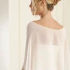 Bianco Evento Weißes Elfenbein Chiffon Hochzeitstuch E13* Hochzeitsumhänge & Tücher