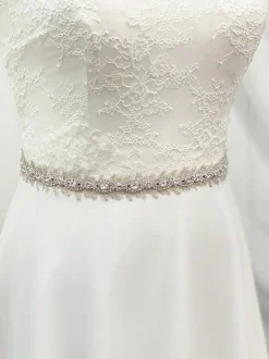 Beads & Beyond Wentworth Vintage inspiriert Kristall und Feder Brautgürtel* Brautkleid Gürtel