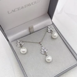 Lace & Favour Wien Vintage Perle Tropfen Brautschmuck Set* Geschenke Für Die Braut | Perlen-hochzeitsschmuck